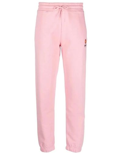 KENZO Flower crest logo joggers sweatpants - Pink