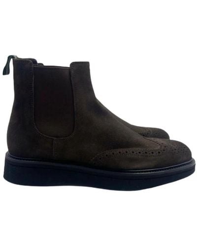 Green George Chelsea Boots - Black