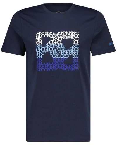 Bogner T-shirt mit logo-print - Blau