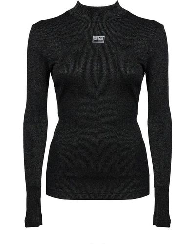 Versace Jeans Couture Commeoccanti lurex turtleneck sweater - Nero