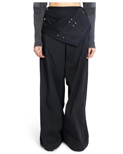 Dion Lee Trousers > wide trousers - Noir