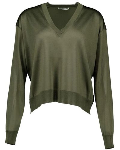 DRYKORN Bluse verde scuro