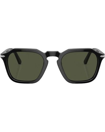 Persol Quadratische schwarze sonnenbrille - Braun
