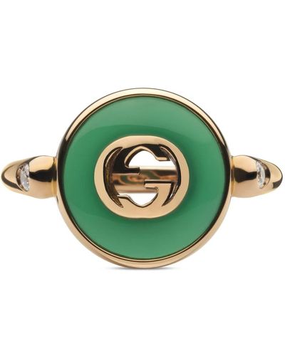 Gucci Ybc786547002 - interlocking ring in pink gold - Verde