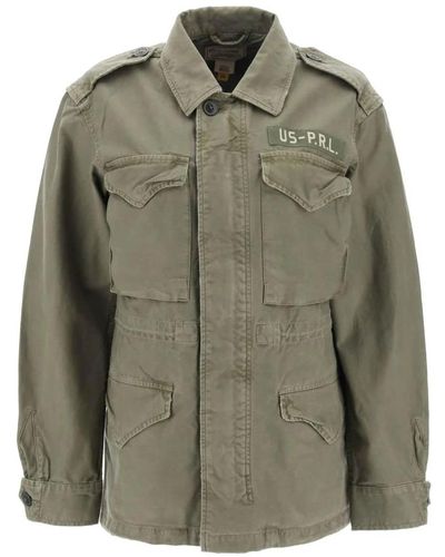Ralph Lauren Chaqueta militar de algodón con múltiples bolsillos - Verde