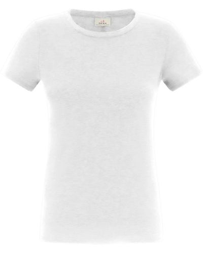 Deha Camiseta stretch con estampado de logo - Blanco