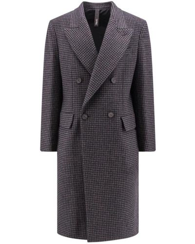Hevò Double-Breasted Coats - Grey