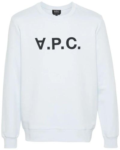 A.P.C. Urban flocked logo sweatshirt - Bianco