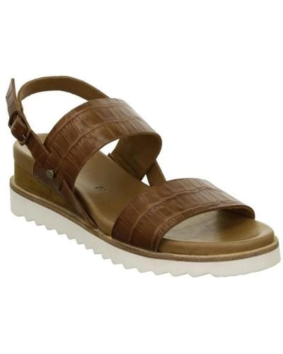 Ara Flat Sandals - Brown