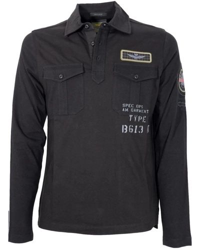 Aeronautica Militare Polo Shirts - Black