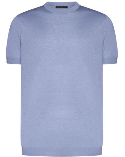 Low Brand Round-Neck Knitwear - Blue