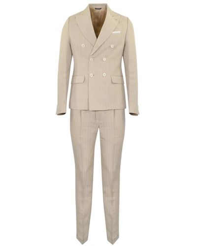 Daniele Alessandrini Suits > suit sets > single breasted suits - Neutre
