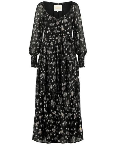 FABIENNE CHAPOT Elegantes kleid mit schleifen gürtel - Schwarz