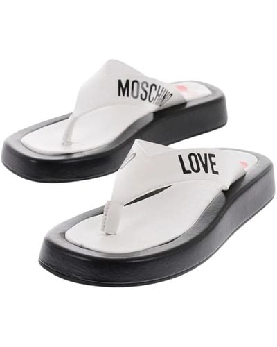 Moschino Flip Flops - Metallic