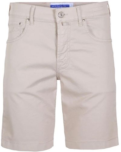 Jacob Cohen Nicolas shorts mit stickerei und lederpatch - Grau