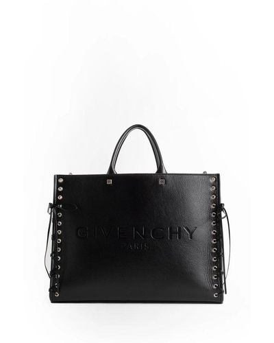 Givenchy G-tote einkaufstasche im korsettstil,schwarze mittlere tote tasche
