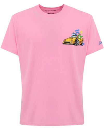 Mc2 Saint Barth Rosa t-shirt mit herzdruck - Pink
