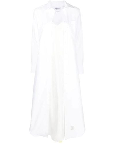 Thom Browne Shirt Dresses - White