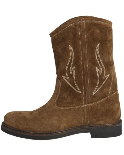 Alberta Ferretti Cowboy Boots - Brown