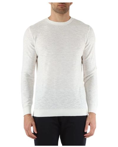 Antony Morato Regular fit linen viscose sweater - Weiß