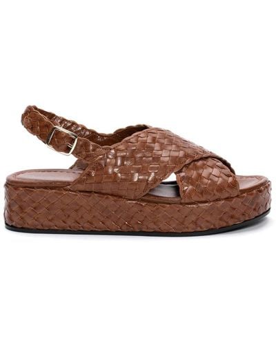 Pons Quintana Shoes > sandals > flat sandals - Marron