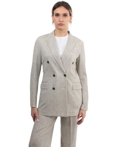 Circolo 1901 R doppelreihiger blazer - Grau