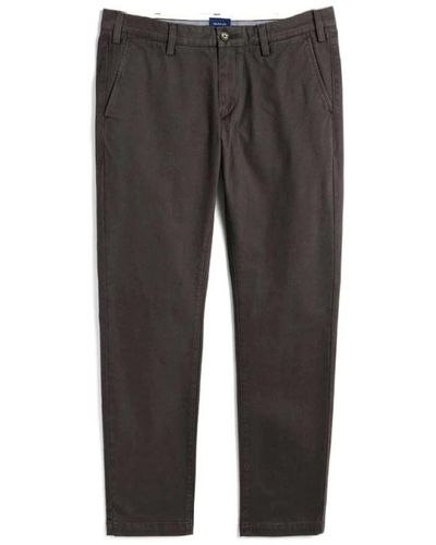 GANT Trousers > slim-fit trousers - Gris