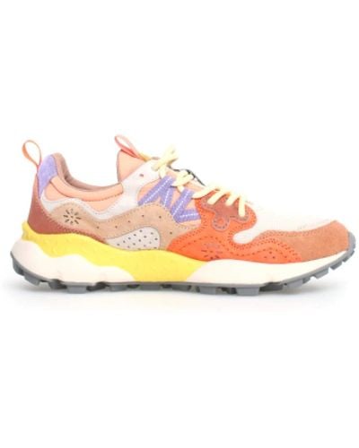 Flower Mountain Sneakers yamano biscotto e beige - Rosa