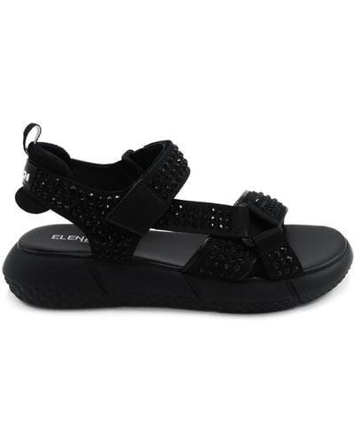 Elena Iachi Shoes > sandals > flat sandals - Noir