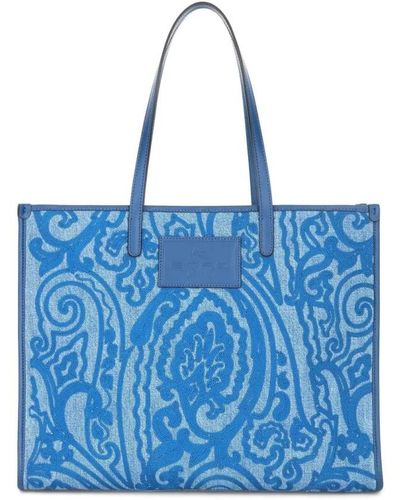 Etro Tote Bags - Blue