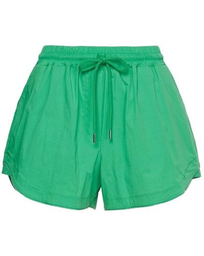 Zoe Karssen Piya cotton poplin shorts - Vert