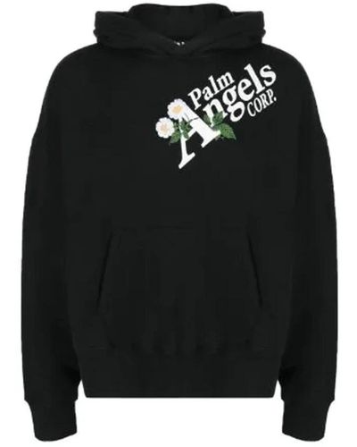 Palm Angels Bedruckter Logo-Sweatshirt - Schwarz