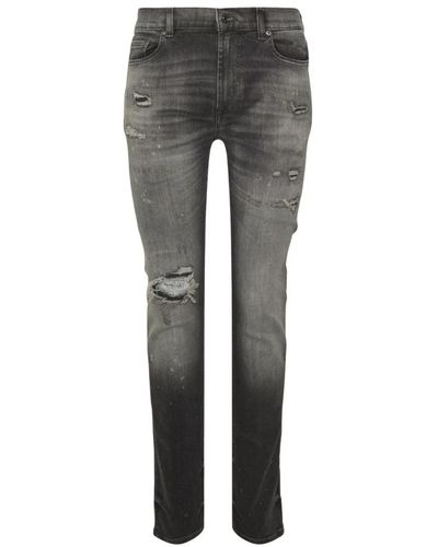 7 For All Mankind Stretch tek downtown jeans - Grigio