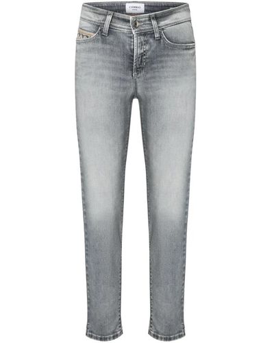 Cambio Slim-fit light grey denim jeans - Gris