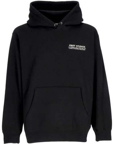 Obey Schwarzer fleece hoodie studios streetwear