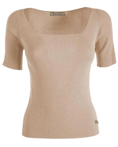 Yes-Zee Round-Neck Knitwear - Natural