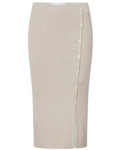 Calvin Klein Gonne/minigonne button down skirt - Neutro