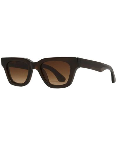 Chimi Grafische eckige sonnenbrille mit uv-schutz - Braun