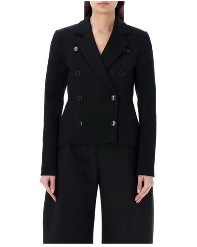 Alaïa Double breast fitted jacket - Nero
