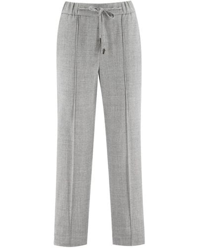 Peserico Pantalones de lana virgen elegantes y casuales - Gris