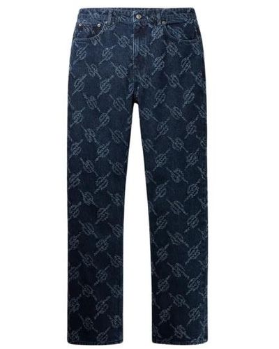 Daily Paper Trousers > straight trousers - Bleu