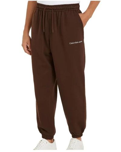 Calvin Klein Trousers > sweatpants - Marron