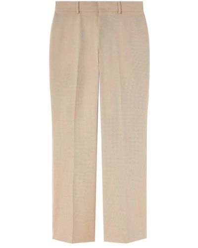 Palm Angels Straight Trousers - Natural