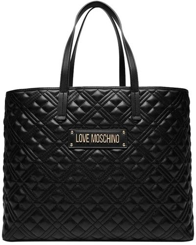 Moschino Elegante schwarze shopper-tasche