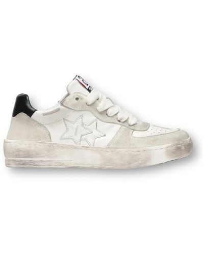2Star Sneakers padel bianca dettagli nero - Bianco