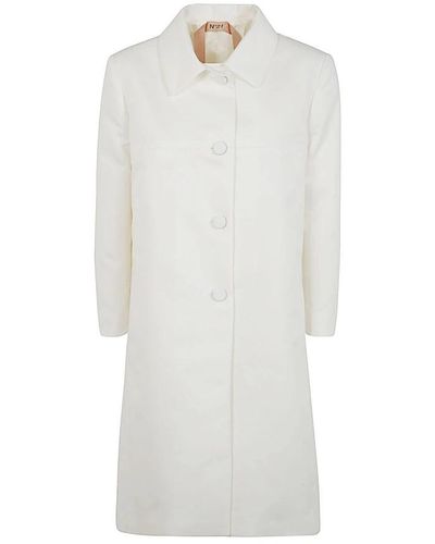 N°21 Single-Breasted Coats - White