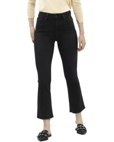 PAIGE Cropped Trousers - Black
