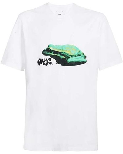 OAMC Weißes amphibien-strick-t-shirt