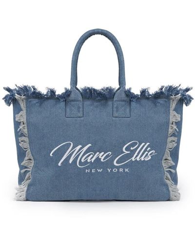 Marc Ellis Tote Bags - Blue