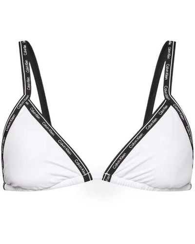 Calvin Klein Ropa de playa blanca para mujer con cordones - Neutro
